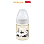 NUK 2 (1080)-Bình Sữa NUK Premium Choice+ Nhựa PPSU 150ml Núm Ti S1-M Animals (Xám)